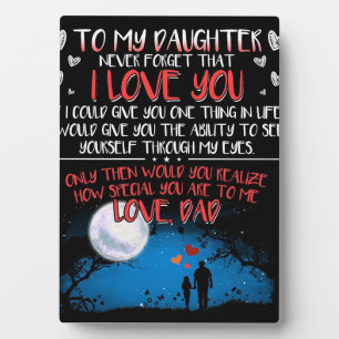 To My Daughter Gift Best Family Gift Plaque