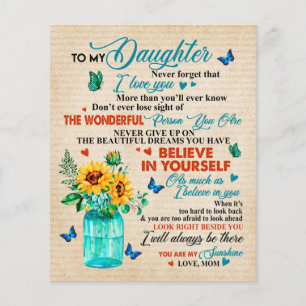 To My Daughter Gift,Butterfly Lover,Sunflower Gift Flyer