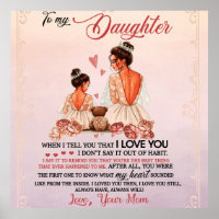 To My Daughter Gift, Daughter And Mum, Love Letter