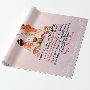 To My Daughter Gift, Daughter And Mum, Love Letter Wrapping Paper