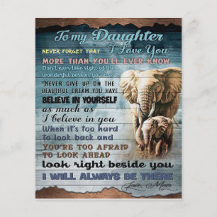 To My Daughter, Gift For Kid, Letter To Daughter Flyer