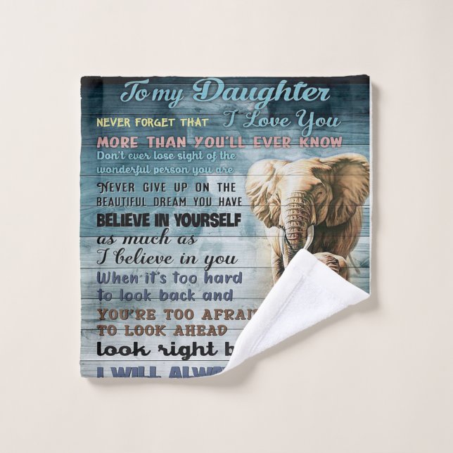 To My Daughter, Gift For Kid, Letter To Daughter Wash Cloth (Wash Cloth)