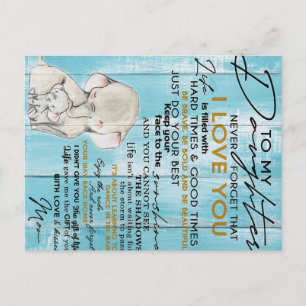 TO MY DAUGHTER Gift For Your Kid Announcement Postcard