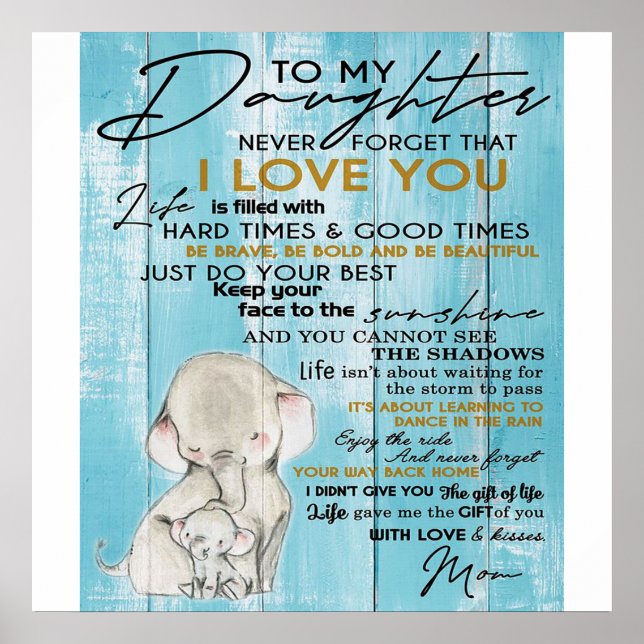 TO MY DAUGHTER | Gift For Your Kid Poster (Front)