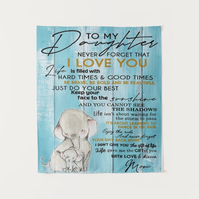 TO MY DAUGHTER | Gift For Your Kid Tapestry (Front)