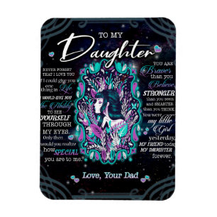 To My Daughter Gift, Letter To Daughter From Dad Magnet