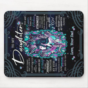 To My Daughter Gift, Letter To Daughter From Dad Mouse Pad