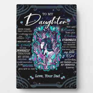 To My Daughter Gift, Letter To Daughter From Dad Plaque