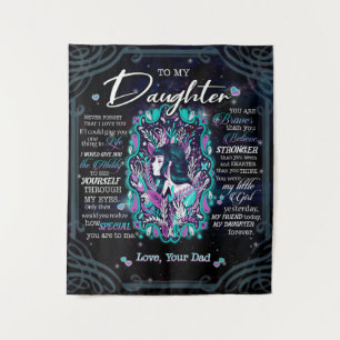 To My Daughter Gift, Letter To Daughter From Dad Tapestry
