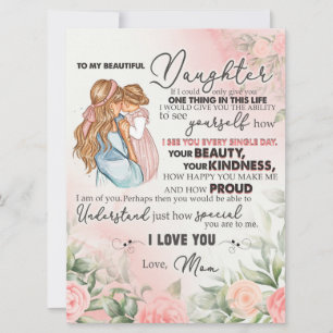 To My Daughter Gift, Love Letter Daughter And Mum