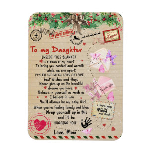 To My Daughter Gift, Love Letter Daughter And Mum Magnet