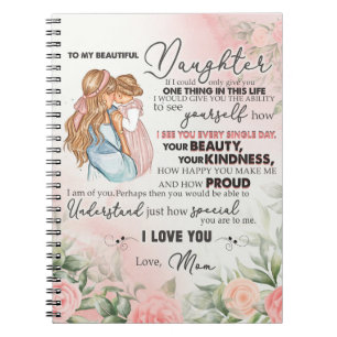 To My Daughter Gift, Love Letter Daughter And Mum Notebook