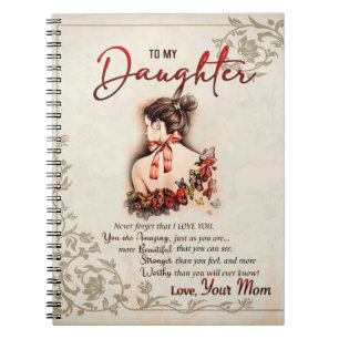 To My Daughter Gift, Love Letter Daughter And Mum Notebook