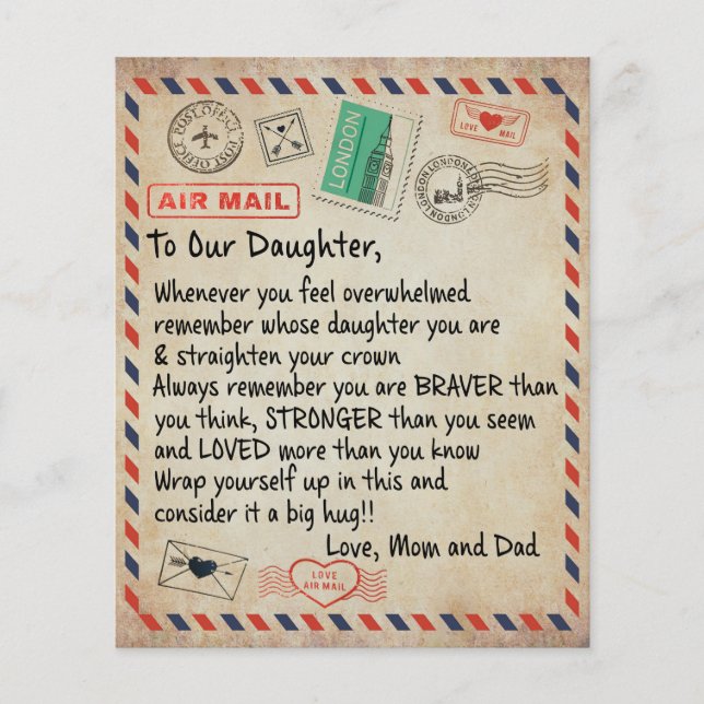 To My Daughter Gift, Love Letter To Our Daughter Flyer (Front)