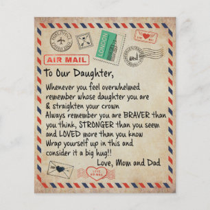 To My Daughter Gift, Love Letter To Our Daughter Flyer