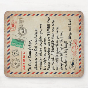 To My Daughter Gift, Love Letter To Our Daughter Mouse Pad