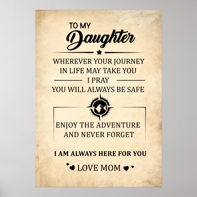 To My daughter I am Always With You Poster (Front)