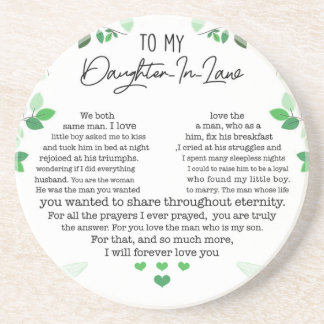 To my daughter -in-law coaster