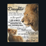 To My Daughter Lion Family Gift, Daughter Birthday Fleece Blanket<br><div class="desc">To My Daughter Lion Family Gift,  Daughter Birthday</div>