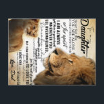 To My Daughter Lion Family Gift, Daughter Birthday Postcard<br><div class="desc">To My Daughter Lion Family Gift,  Daughter Birthday</div>