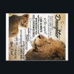 To My Daughter Lion Family Gift, Daughter Birthday Postcard<br><div class="desc">To My Daughter Lion Family Gift, Daughter Birthday A cute gift for a special person. The pattern is the best gift to friends and family it is also a perfect holiday or birthday gift idea Dog lovers, girls, boys, kids, teens, and adults on Christmas, and New Year, Thanksgiving Day, Christmas...</div>