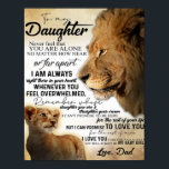 To My Daughter Lion Family Gift, Daughter Birthday Poster<br><div class="desc">To My Daughter Lion Family Gift,  Daughter Birthday</div>