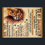 To My Daughter Lion Family Gift, Daughter Birthday Poster<br><div class="desc">To My Daughter Lion Family Gift,  Daughter Birthday</div>