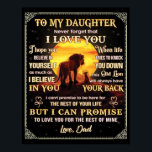 To My Daughter Lion Family Gift, Daughter Birthday Poster<br><div class="desc">To My Daughter Lion Family Gift,  Daughter Birthday Gift</div>