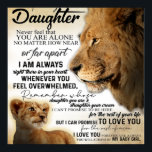 To My Daughter Lion Family Gift, Daughter Birthday Poster<br><div class="desc">To My Daughter Lion Family Gift,  Daughter Birthday</div>