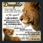 To My Daughter Lion Family Gift, Daughter Birthday Poster<br><div class="desc">To My Daughter Lion Family Gift,  Daughter Birthday</div>