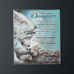 To My Daughter Lion Family Gift, Daughter Birthday Tapestry<br><div class="desc">To My Daughter Lion Family Gift,  Daughter Birthday</div>