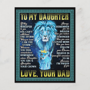 To My Daughter Lion Gift, Gift From Lion Dad Flyer