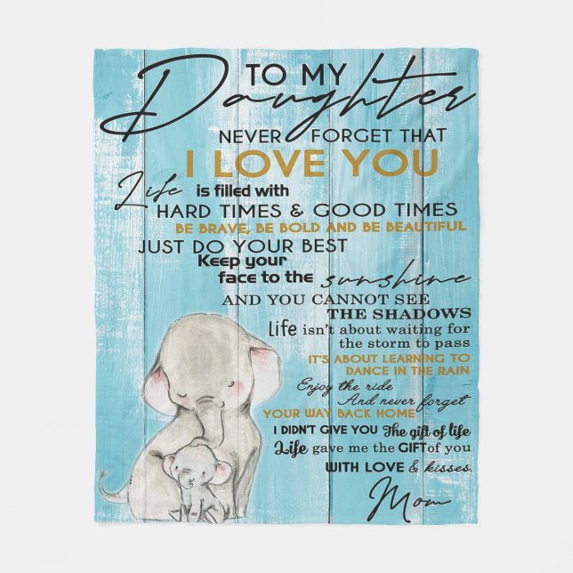 TO MY DAUGHTER | LOVELY GIFT FOR DAUGHTER FLEECE BLANKET (Front)