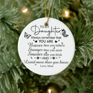 To my daughter ornament for Christmas