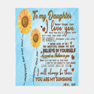 To my daughter Special letter to my daughter Fleece Blanket