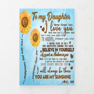 To my daughter | Special letter to my daughter Tri-Fold Announcement