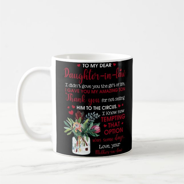 To My Dear Daughter In Law Coffee Mug (Left)