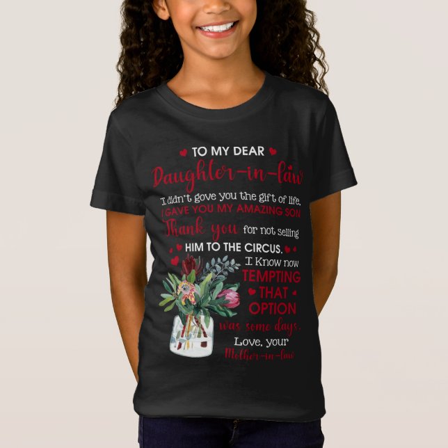 To My Dear Daughter In Law T-Shirt (Front)