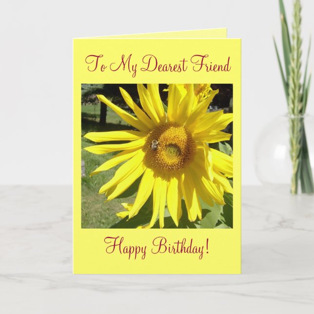 To My Dearest Friend, Happy Birthday! Card (Front)