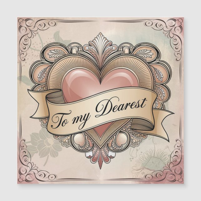 To My Dearest: Ornate Heart Design (Front)