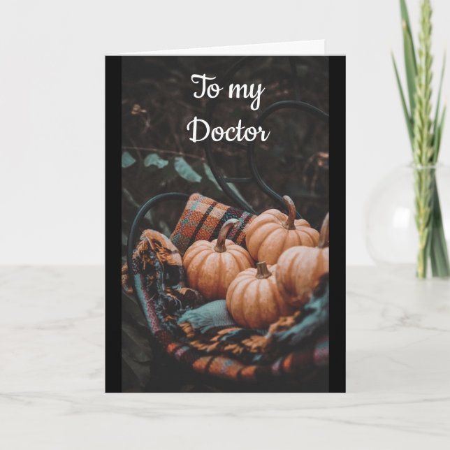 TO MY **DOCTOR** AT THANKSGIVING CARD (Front)