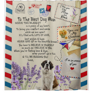 To My Dog Mum Gift, Dog Lover Gift, Mum Cute Gift Shower Curtain