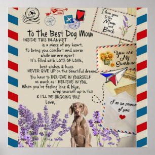 To My Dog Mum Gift, Mum Birthday Gift Idea Poster
