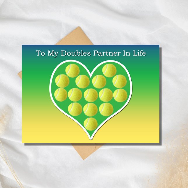 To My Doubles Partner In Life Tennis Card (Creator Uploaded)