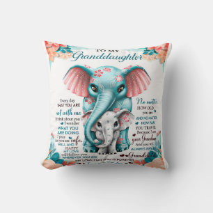 To My Elephant Daughter Gift, Daughter Birthday Cushion