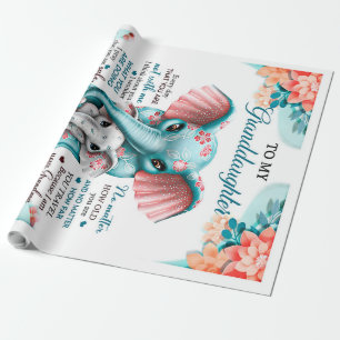 To My Elephant Daughter Gift, Daughter Birthday Wrapping Paper