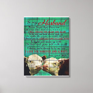 To My Family Decoration To My Husband Design Canvas Print