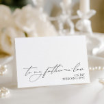 "To My Father-in-law On My Wedding Day" Card<br><div class="desc">Please note: Before adding the item to your cart, make sure the “Zazzle Logo — Remove from back of card” option is selected if you’d like the Zazzle logo removed from the back of the card. The "To My Father-in-law On My Wedding Day" Card is a heartfelt and touching way...</div>