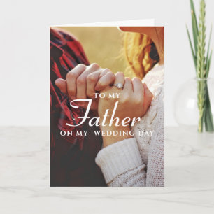 To My Father, Simple Minimalist Wedding Card
