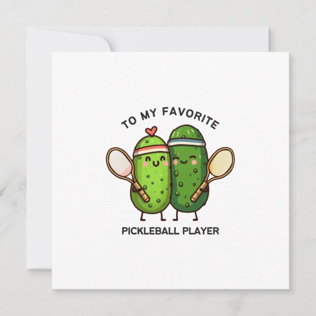 To My Favourite Pickleball Player Card (Front)